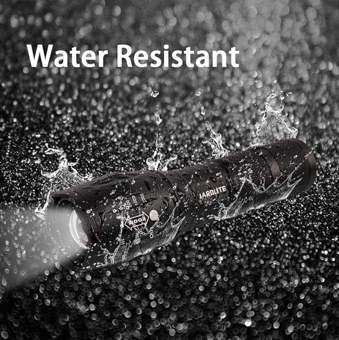 LED Emergency Handheld Flashlight with Adjustable Focus, Water Resistant, 5 Modes, Best Tactical Flashlight for Emergency, Camping and Fishing, 2 Pack