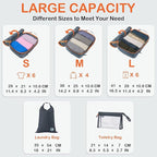 Cipway Compression Packing Cubes, Ultralight Luggage Organizer Bags with Laundry Bags and Clear Toiletries Bag, Travel Essentials for Carry on Suitcase (6 Piece,Gray)