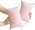 BEDSUM 2 Pack Tiny Pillows, 11"x7" Microfiber Mini Pillow for Travel, Dogs, Cats, Soft and Machine Washable Small Pillows for Neck, Wrist, and Knee Comfort, Pink