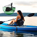 NEW-Vi Deluxe Kayak Seat with Gel Cushion & Storage Bag - Padded Ergonomic Backrest for Kayak, Canoe, SUP, Fishing Boat - Anti-Slip & Waterproof