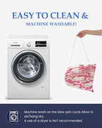 Inflatable Sleeping Pad for Camping, Extra-Thick 4.75" Single Air Mattress with Soft Velvet Top, Machine Washable, Family Lightweight 4-Season Pad for Traveling & Hiking, Pink