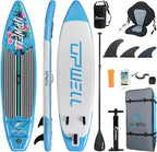 UPWELL 10'6"/11'/11'6" Inflatable Paddle Board, Stand Up Paddlboard for Youth & Adults, Stable Design, Premium SUP Accessories, Backpack, Leash, Hand Pump, Fins