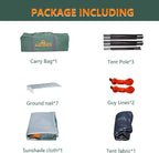 2-12 Person Tents for Camping Waterproof, Backpack Double Layer Tents, Perfect Picnics, Fishing and Backyard Camping