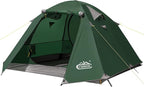 2-3 Person Backpacking Tent with Double Door 2 Vestibule, Waterproof Windproof Lightweight Easy Set Up 3 Season 2 Man Two Person Tent for Camping, Hiking, Motorcycle, Mountaineering with UPF 50+