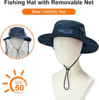Sun Hats for Men Women Bucket Hat UPF 50+ Boonie Hat Foldable UV Protection Hiking Beach Fishing Summer Safari