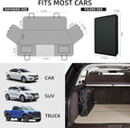YJGF Back Seat Extender,Dog Seat Cover for Back Seat,Hard Bottom Car Seat Cover for Dogs,Dog Hammock for Car,Back Seat Pet Cover for Dogs（Grey,for Car/SUV/Small Truck）