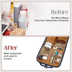 Unisex Foldable Vertical Backpack Organizer Insert for Tote Bag, Carry On, Picnic, Camping - With Pockets & Handle