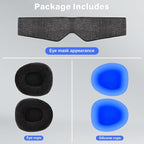 Sleep Mask for Dry Eyes – 100% Blackout Eye Mask & Moisture Goggles – Adjustable Hydrating Sleeping Mask for Men & Women, Soft & Comfortable – Great for Travel & Shift Work, Gray
