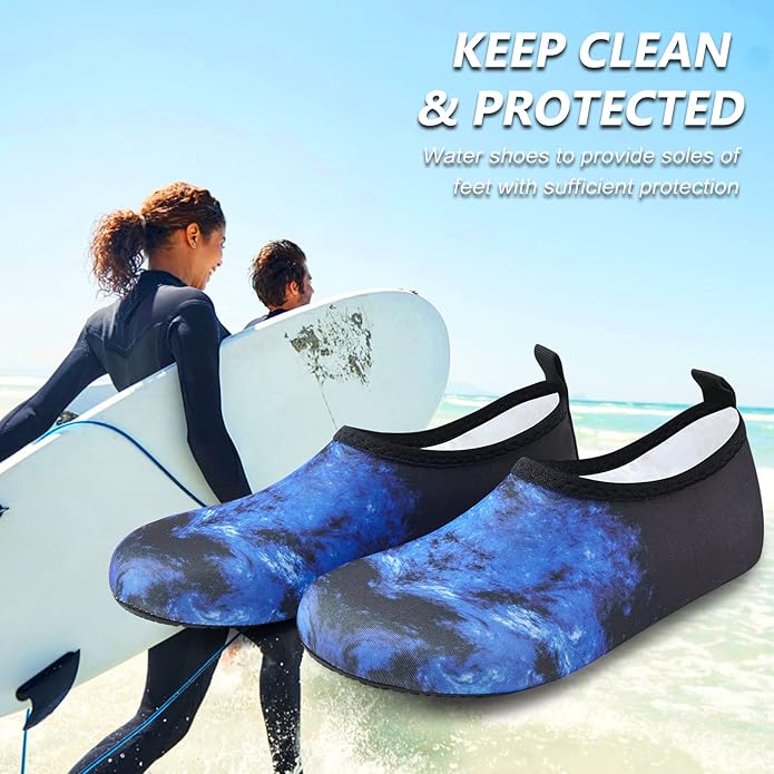 Deevike Water Shoes for Women Men Barefoot Quick-Dry Aqua Socks Slip-on for Beach Swim Surf Yoga Exercise