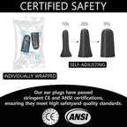 Quality Foam Earplugs 200 Pair - 32dB Noise Cancelling Soft High Decibel Ear Plugs for Noise Reduction Ear Protection Construction Loud Music Shooting Guns Work Safety Hearing Protection Ear Plugs