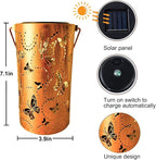 Butterfly Solar Lantern Outdoor Waterproof,Birthday Gifts for Women Mom,Solar Garden Decor,Metal Hanging Decorative Lights for Outside,Yard,Patio,Porch,Christmas,Thanksgiving