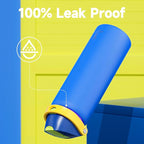 32 oz Insulated Water Bottle for Men: Meoky Stainless Steel Water Bottle with 2-in-1 Straw and Spout Lid - Leak Proof, Cold for 24 Hours, Protective Silicone Base, BPA-Free for Sports Gym, Sapphire