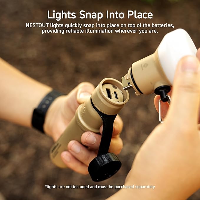 NESTOUT Rugged Power Bank, 15000mAh Outdoor Charger, 32W USB C Fast Charging PD, Waterproof IP67, Heavy Duty Shockproof, Tactical Battery Pack for iPhone Tablet Hiking Camping Survival (Black)