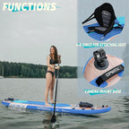 UPWELL 10'6"/11'/11'6" Inflatable Paddle Board, Stand Up Paddlboard for Youth & Adults, Stable Design, Premium SUP Accessories, Backpack, Leash, Hand Pump, Fins