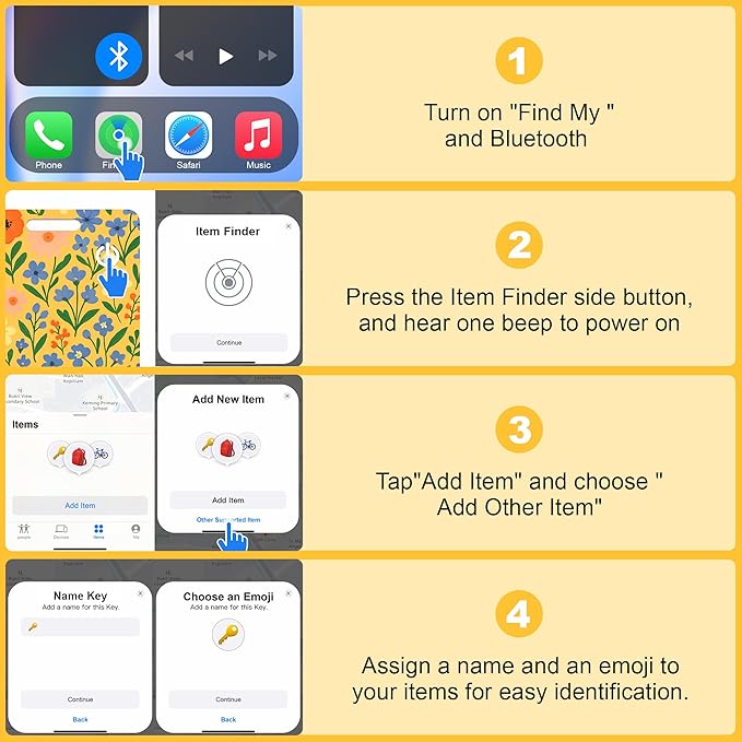 Wallet Tracker Card (iOS Only), Rechargeable Bluetooth Smart Tracking for Apple Find My Compatible Anti Tracker for Men Women Slim Item Locator for Purse Passport Key Luggage Tag (1Pcs/Orange FLR)