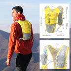 Running Vest for Women Men, Adjustable Chest Straps Running Hydration Vest with 500ml Soft Flask, Lightweight Breathable Reflective Hydration Backpack for Hiking