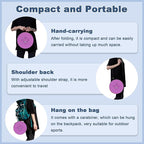 ALEVMOOM 2025 Upgraded XXL 19.7" Collapsible Stool with Cushion, 1000lbs Max Weight Heavy Duty Portable Telescoping Stool, Retractable Seat Folding Chair for Camping Fishing Hiking(Purple-XXL)