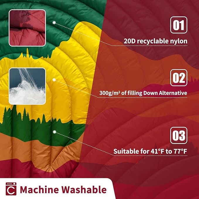 Camping Blanket,Lightweight Puffy Printed Camping Blanket Packable Outdoor Blanket for Camping,Traveling, Stadium, Hiking, Picnics