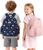 STEAMEDBUN Corduroy Kids Backpack for Girls and Boys 5-8: Girls Backpack for Elementary Kindergarten - 15 inch Cute Backpacks for Kids - Rose