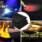 kanhiro Carbon Felt Welding Blanket Fireproof - 2 Packs 20" X 36" Heat Resistant Fabric 1800°F High Temp Insulation Pad, Flame Retardant Protective Mat for Soldering Welding Brazing Plumbing