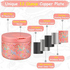 12oz Insulated Vacuum Food Jar with Buckle Lid Wide Mouth Soup Thermo for Hot Food Kids Leakproof Stainless Steel Lunch Container (mermaid)