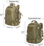 Tactical Backpack Military Hiking Daypack - Molle Backpack for Men 3 Day Assault Pack Bug Out Bag for Camping Travel Army Hunting Gym Rucksack Survival (Green)