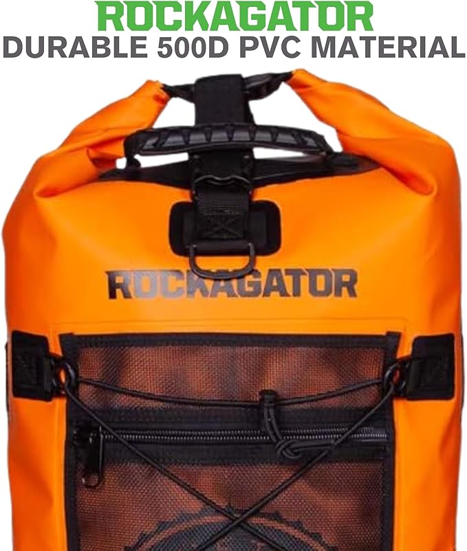 Kanarra 90L Waterproof Backpack for Camping, Hiking, Mountaineering, Backpacking, Hunting, Fishing, Canoeing, Outdoor Activities, The Wet Outdoors - Large Capacity, Roll Top Closure, Orange