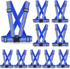 Reflective Vest Running Gear, 2Pack High Visible Safety VES for Cycling Jogging Running Walking, Adjustable for Men Women Kids