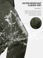 FREE SOLDIER Men's Outdoor Cargo Hiking Pants with Belt Lightweight Waterproof Quick Dry Tactical Pants Nylon Spandex