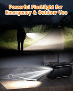 Solar Camping Lantern 4 Pack, Rechargeable LED Lantern with Flashlight, USB-C & Solar Powered, Collapsible Emergency Lights for Hurricane, Power Outages, Outdoor Use