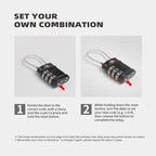 Luggage Locks TSA Approved Travel Essentials, TSA Locks for Luggage, 3 Digit Combination Padlock with Code, Combo Small Padlock for Suitcase, Backpack, Bag Zipper, Locker, Gun Case, 1-Pack
