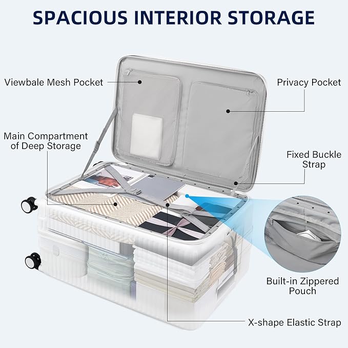 Hard Shell Suitcases 28 Inch Large Checked Luggage with Spinner Wheels Cup Holder, Expandable Check in Luggage Lightweight Top Opening Luggage Big Rolling Suitcase with Lock, White