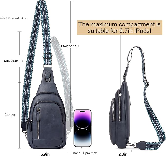 CLUCI Crossbody Bags for Women Men,Leather Sling Bag Cross Body Backpack for Woman Gifts for Women Birthday Unique