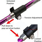 Aluminum Collapsible Ultralight Travel Trekking Hiking Pole for Men and Women (Fits 5'3" - 6'2")