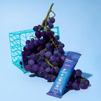 HydroMATE Electrolytes Powder Drink Mix Packets Hydration Accelerator Low Sugar Rapid Party Relief Recovery Vitamin C Plus Caffeine Grape 16 Count