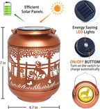 2 Pack French Bulldog Solar Lanterns Outdoor Waterproof,Hanging Solar Lights French Bulldog Gifts for Women Men Metal LED Decorative Light for Yard,Patio,Lawn,Tabletop,Pathway,Landscape,Garden Decor