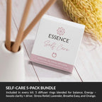 Essence Travel Amenity Kit | Travel Essentials & Travel Size Toiletries Kit | 5-Pack Nasal Diffuser Rings, Sleep Mask, Lotion & Hygiene Kit | Travel Toiletry Kit for Women | Burgundy Case