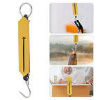 Beaupretty 2pcs Handheld Mechanical Hanging Scale 50kg Vertical Spring Kitchen and Travel Luggage Weighing Tool Yellow Portable Fish and Produce Scale