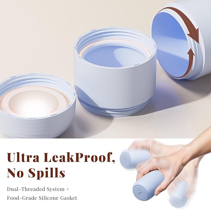 New Travel Toiletry Containers [Ultra Leakproof] TSA-Approved, PLA Hard Shell Jars with 5 Magnetic Labels, Wide Mouth Bottles for Lotion, Cleanser, Shampoo, Conditioner, Blue, 3 Pack, 2OZ