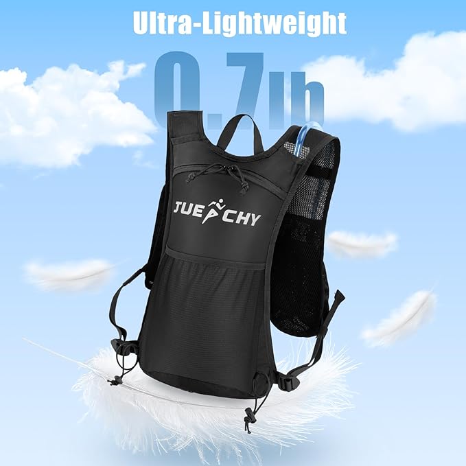 Jueachy Running Vest Lightweight for Men: Hydration Backpack with 2L Water Bladder - Waterproof Phone Pouch for Hiking