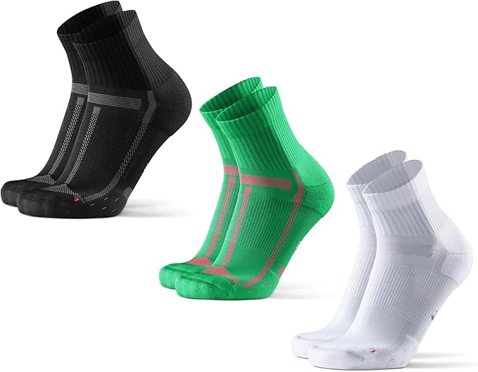 DANISH ENDURANCE Ultra-Comfort Quarter Running Socks - 3 or 5 Pack