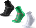 DANISH ENDURANCE Ultra-Comfort Quarter Running Socks - 3 or 5 Pack