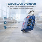 Forge TSA Locks 2 Pack - Open Alert Indicator, Alloy Body and Hardened Steel Shackle with Re-settable 3-Digit Combination