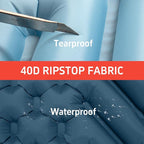 Camping Sleeping mat and Inflatable Pillow - Set, Portable, Ultra-Light, Thickened, Quick to inflate in 30s, can be Spliced. Suitable for Backpacking, Hiking, Camping and Other Scenes