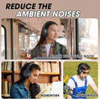BERIBES Upgraded Hybrid Active Noise Cancelling Headphones with Transparent Modes,70H Playtime Bluetooth Headphones Wireless Bluetooth with Mic, Deep Bass,3.5MM Cable,Soft-Earpads,Fast Charging-Black