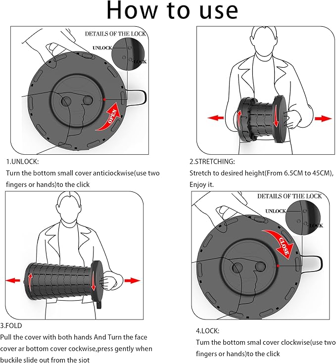 ALEVMOOM Upgraded Collapsible Stool with Cushion,440LBS Max Weight,17.7" Height Adjustable,Sturdy Portable Telescoping Stool,Folding Camping Stool for Outdoor Hiking Travel