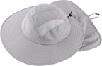 Home Prefer UPF 50+ Mens Wide Brim Fishing Hat with Neck Flap Sun Hat for Men Women Sun Protection Cap