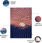 Camping Blanket,Lightweight Puffy Printed Camping Blanket Packable Outdoor Blanket for Camping,Traveling, Stadium, Hiking, Picnics