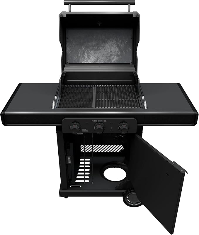 Charbroil® Pro Series™ with Amplifire™ Technology 3-Burner Propane Gas Grill and Griddle Cabinet, Black - 463365124