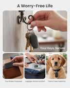 Slim Air Tracker Tag Compatible with Apple Find My [Apple MFi Certified] Smart Tag with Replaceable Battery | Bluetooth Tag Find Your Keys, Wallet, Backpack & Luggage (iOS Only)